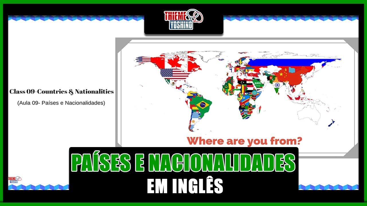 Pa ses em ingl s nacionalidades em ingl s youtube