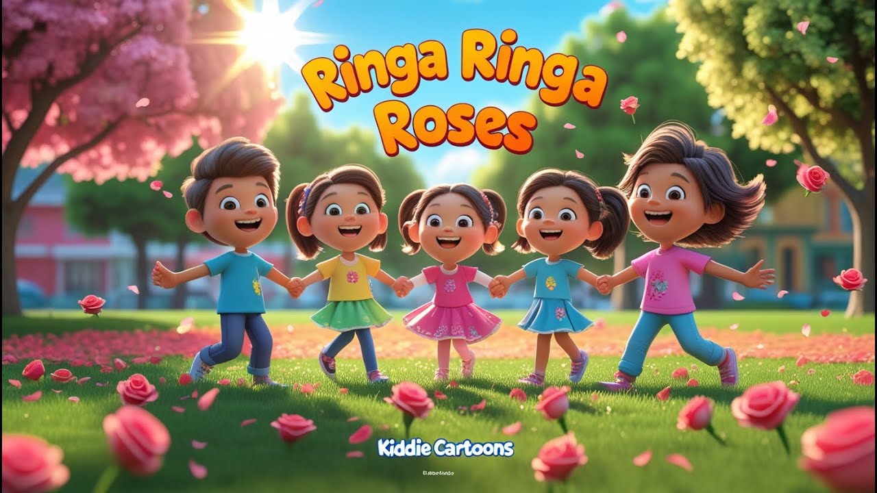 Ringa Ringa Roses with lyrics | Nursery Rhymes and Songs | Kiddie ...