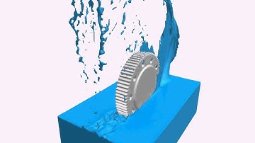 Simulation of Gear in Oil - Prescribed Motion