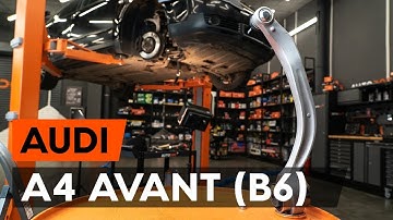How to change front suspension arm / front control arm on AUDI A4 B6 (8E5) [TUTORIAL AUTODOC]