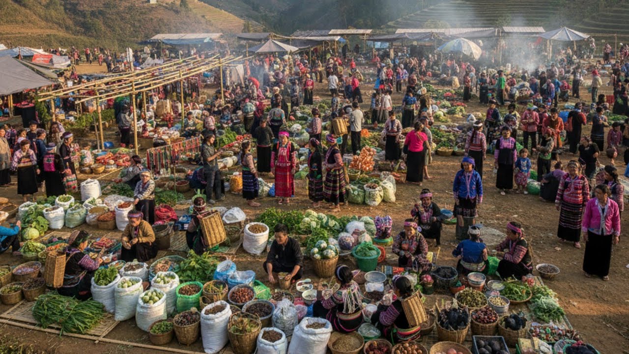 В этом видео вы можете узнать, что покупают и продают жители высокогорья на местном рынке.