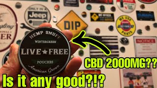 Live Free Snuff Wintergreen review!!