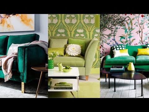 How To Decorate Living Room With Green Sofa
