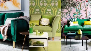 Green Sofa Decor Ideas. Green Sofa Design for Living Room.