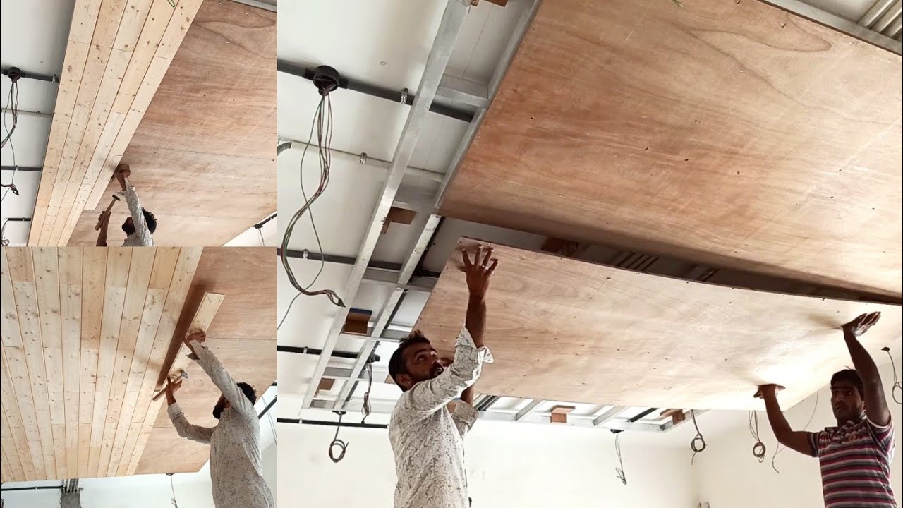 How to build plywood falls ceiling with farming stracture easily सीलिंग बनाने का सबसे आसान