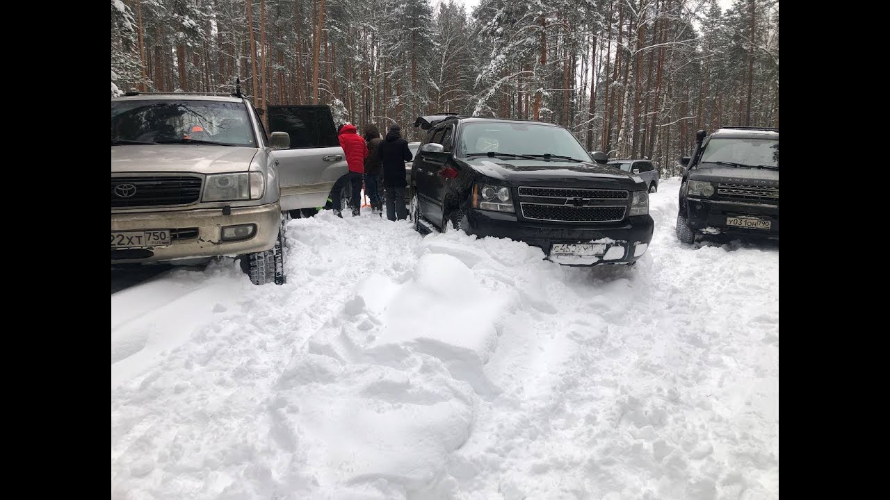 Снежное бездорожье 16 стоковых машин, Танк 300, Нива, Ленд ровер, тахо ...