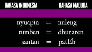 Belajar bahasa madura part # 11 -
