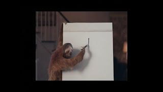 Funny Commercial - Geico - Pictionary With A Sloth
