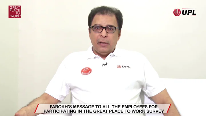 UPL : Great Place To Work :  Farokh Hilloo, Global Sales Director