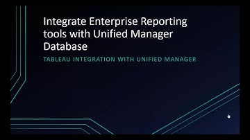 Integrate Enterprise Reporting Tools with Unified Manager Database – Create Fancy Reports