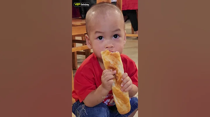 Cute baby eating bread #shorts