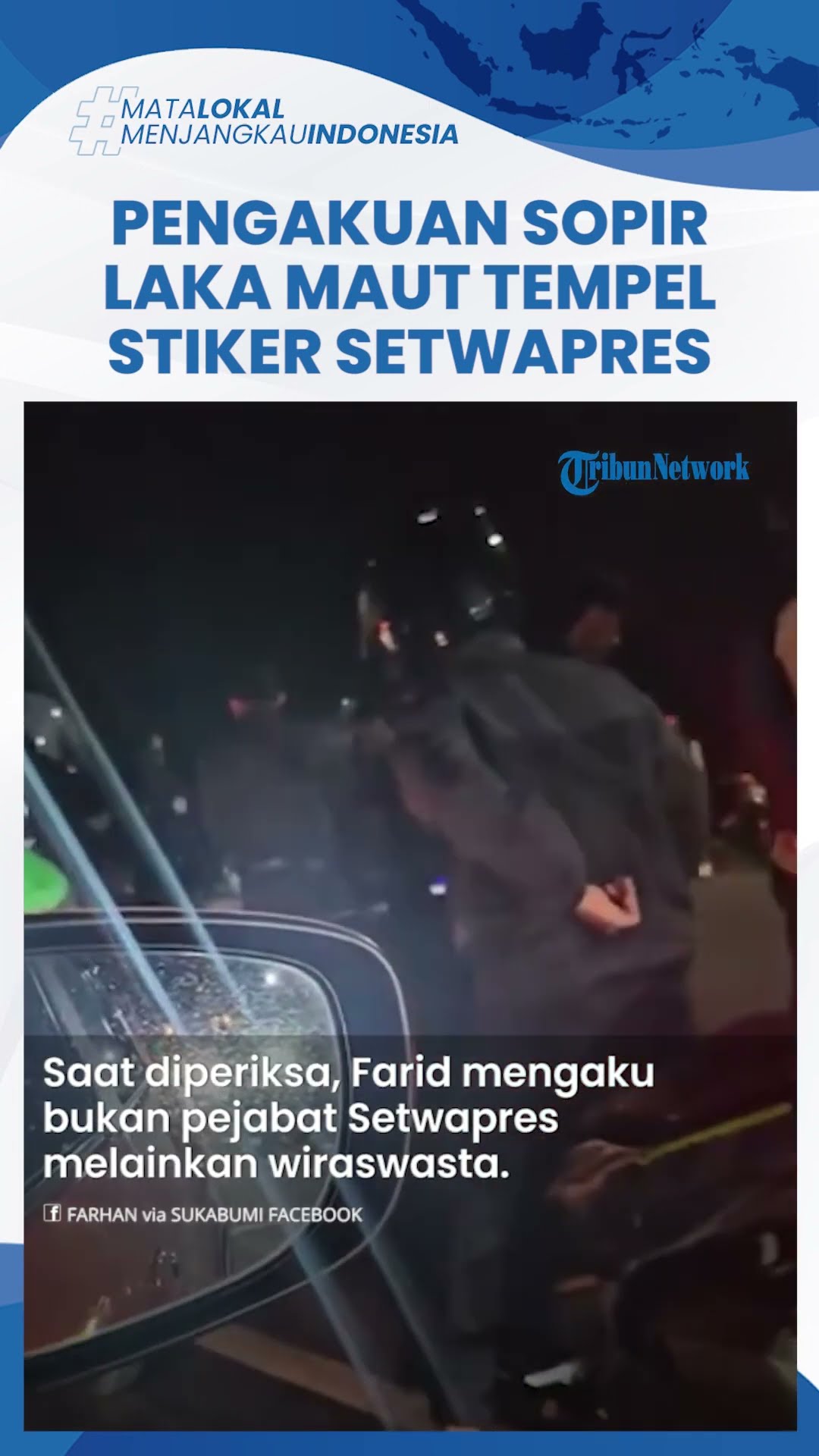 Terkuak! Sopir Mobil Penabrak Motor Pasang Stiker Setwapres Hanya untuk Gaya-gayaan di Jalan