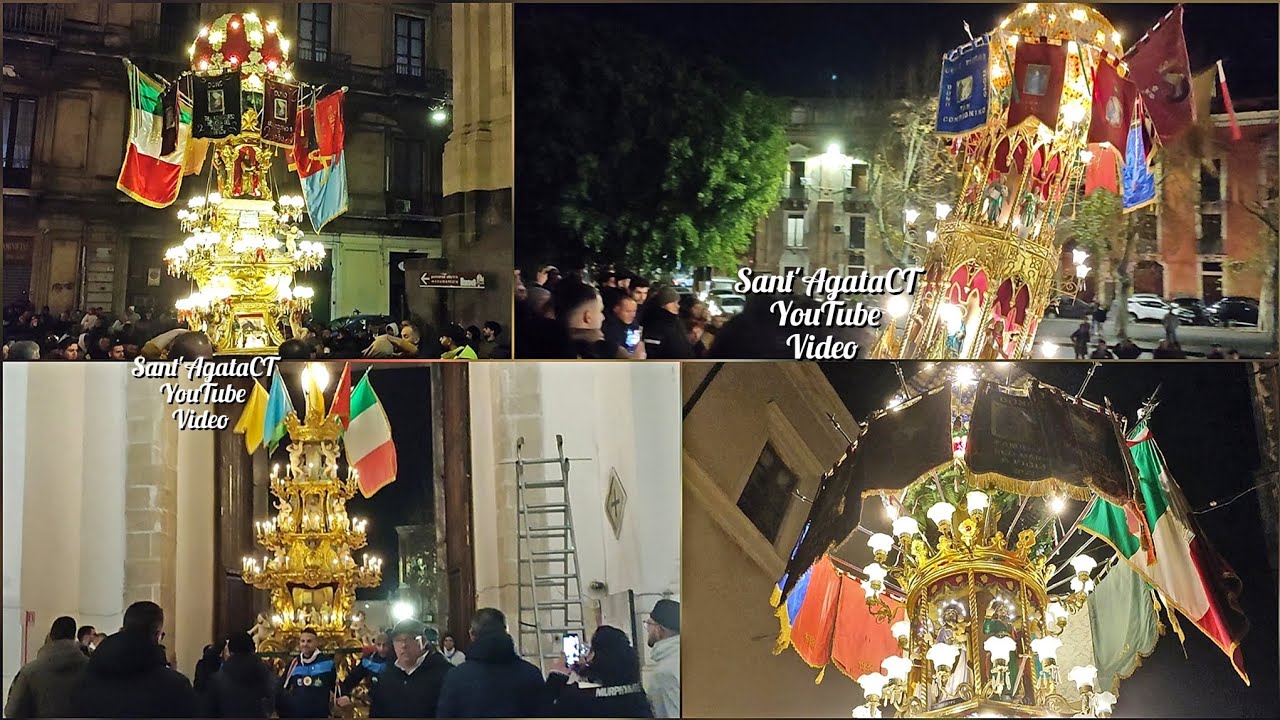 Rientro delle Candelore in Chiesa di S.Nicolo' l'Arena • 12/2/2024 Catania
