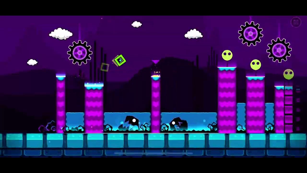Noob first time playing geometry dash - YouTube