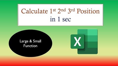How to Calculate first second third position in Excel