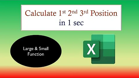 How to Calculate first second third position in Excel