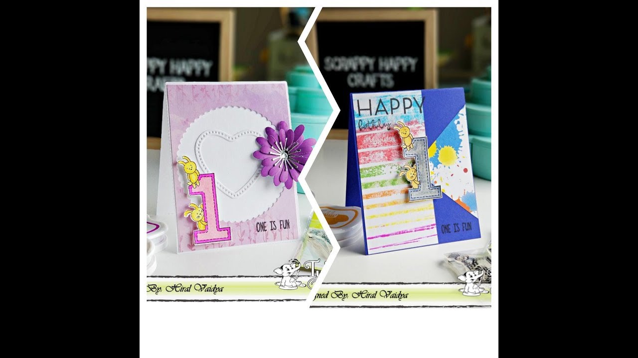 Girl/Boy 1st Birthday Card | Tutorial by Hiral | Tubby Craft 