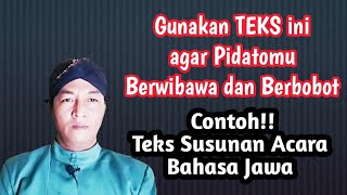 Contoh Teks Cara Menyampaikan Susunan Acara Pernikahan Bahasa Jawa