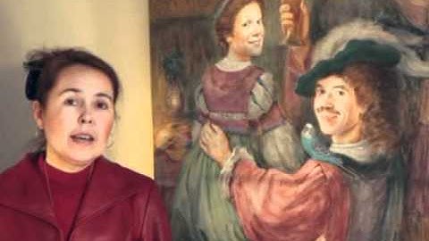 Portrait by Elena Khomoutova based on Rembrandt van Rijn