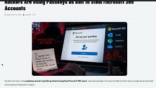 Hackers Are Using Passkeys as Bait to Steal Microsoft 365 Accounts