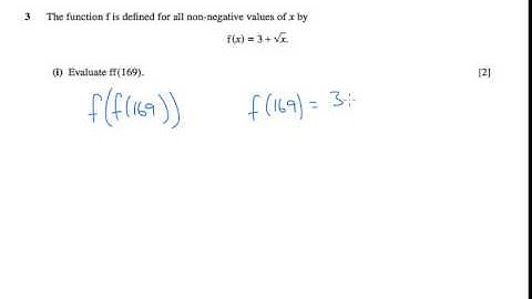 C3 2007 June q3i - A2 Maths - Functions Questions