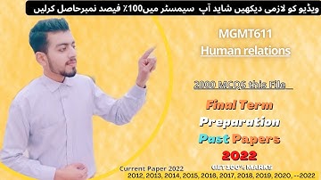 MGMT611 final term exam preparation 2022 | MGMT611 Past Papers | MGMT611 Current Paper 2022