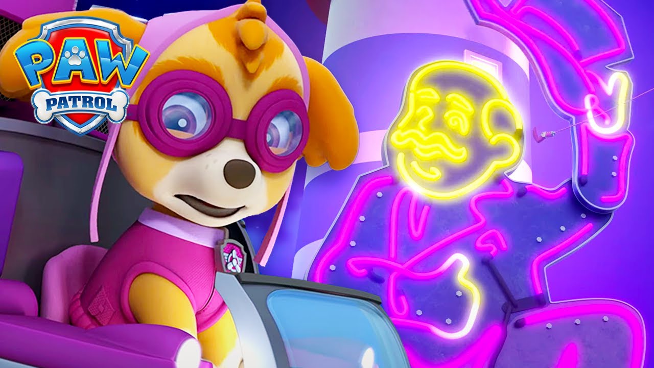 🚨 Skye redder byen fra borgmesterens STORE neonskilt! 🚁✨ | PAW Patrol | På Dansk | Sammenklip
