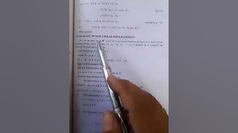 Duality in non linear programming lecture 5