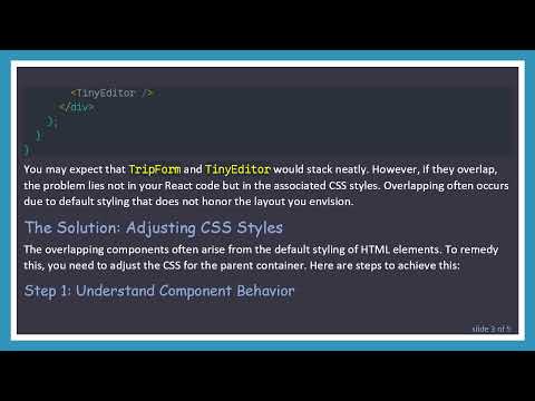 How to Prevent React Components from Overlapping