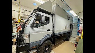 Innovative massive exterior storage for expedition camper