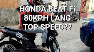 Honda Beat Fi 80Kph Lang Top Speed? Honda Beat Street.