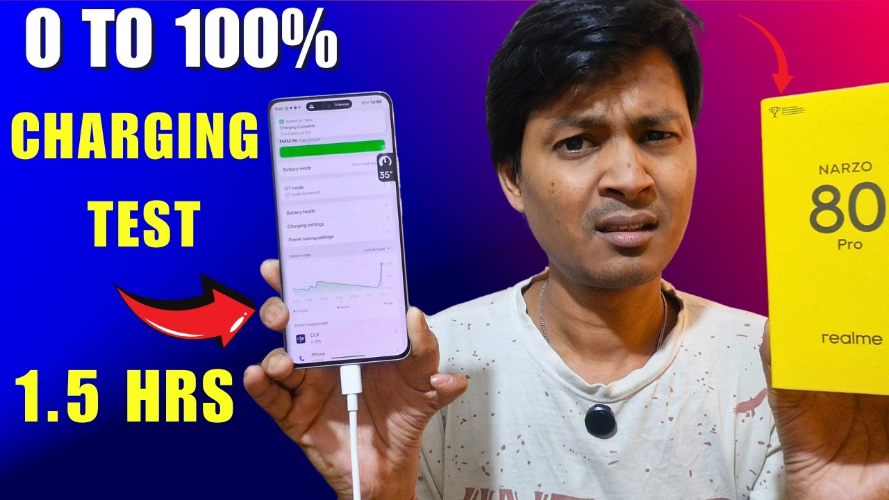 Realme Narzo 80 Pro Charging Test 0 to 100% - Shocking Realtime Test