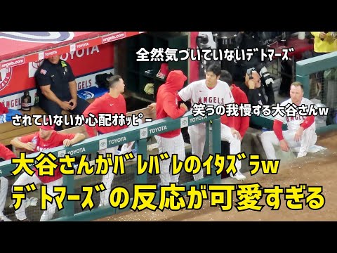天然さん？ 大谷さんのイタズラに気づかないデトマーズが可愛すぎた  エンゼルス Angels  大谷翔平 Shohei Ohtani 現地映像