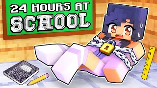 24 HOURS Trapped In SCHOOL in Minecraft!