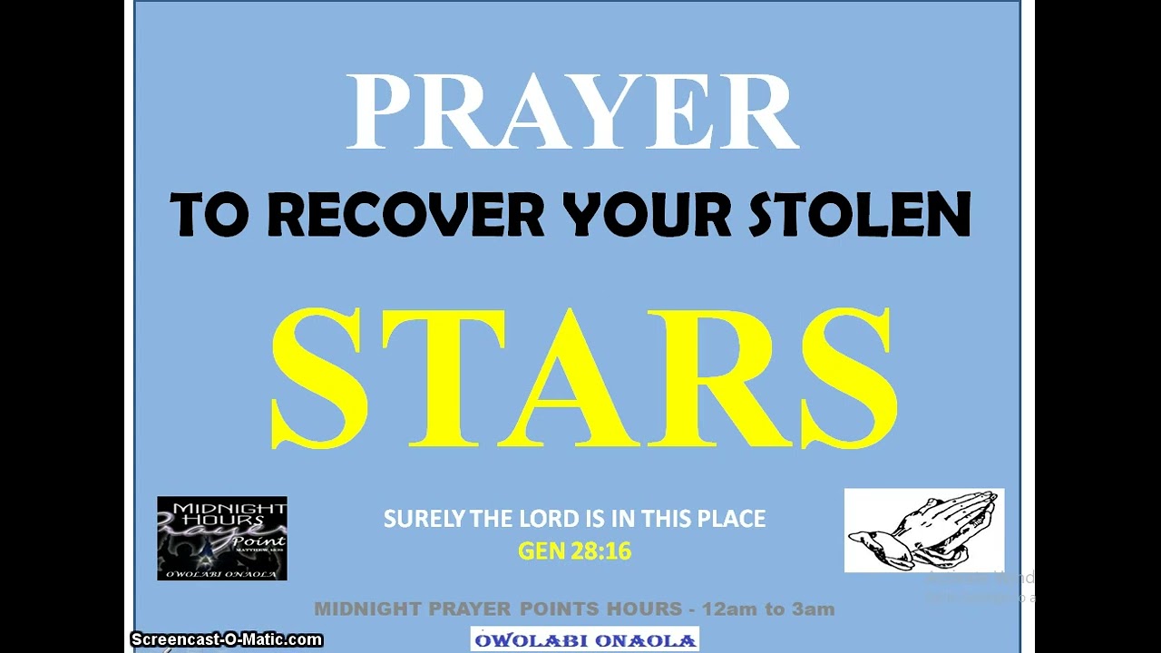 Prayer To Recover Your Stolen Stars - Owolabi Onaola