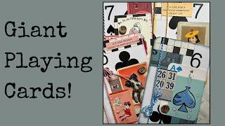 I Turned Giant Playing Cards Into Vintage Junk Journal Cards | Easy Junk Journal Idea