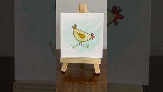 🐓 Watercolor Chicken / Easy Watercolor Art for Beginners