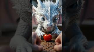 Tiny Dragon vs Tomato Trick | Cutest Fail to Epic Comeback 🐉 #tinydragon #cutedragon #dragonshorts