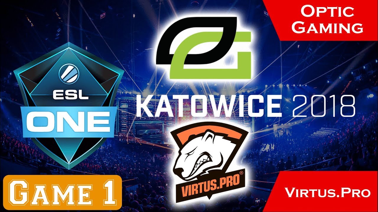 Optic Gaming vs Virtus.Pro - Group A ESL ONE KATOWICE MAJOR 2018 DOTA 2