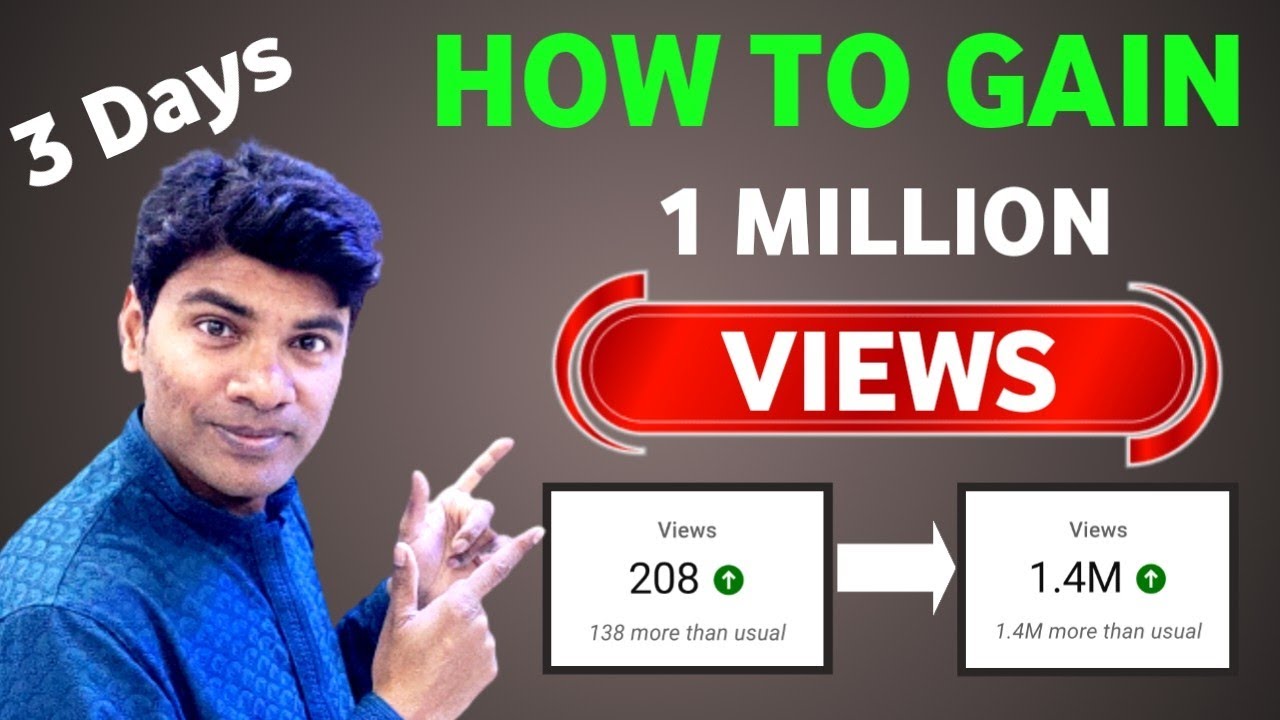 How to gain 1 million views in just 3 days | Very Secret Tips - 🤔🤔 ...