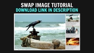 Dreamweaver Tutorial - Behaviors Swap Image (template download link in description)