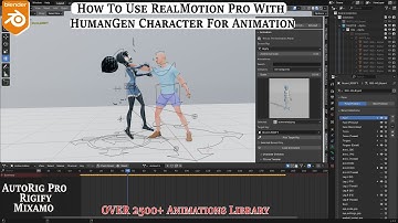 How To Use Human Generator Character With RealMotion Pro For Animation [Blender Tutorial]