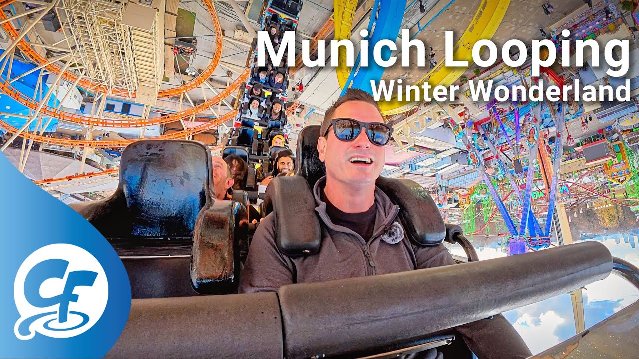 Munich Looping front seat on-ride reverse ridercam 4K POV Hyde Park Winter Wonderland Olympia