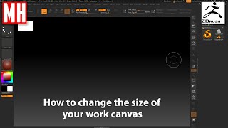 ZBrush 2022 tutorial : How to adjust the size of your canvas work space