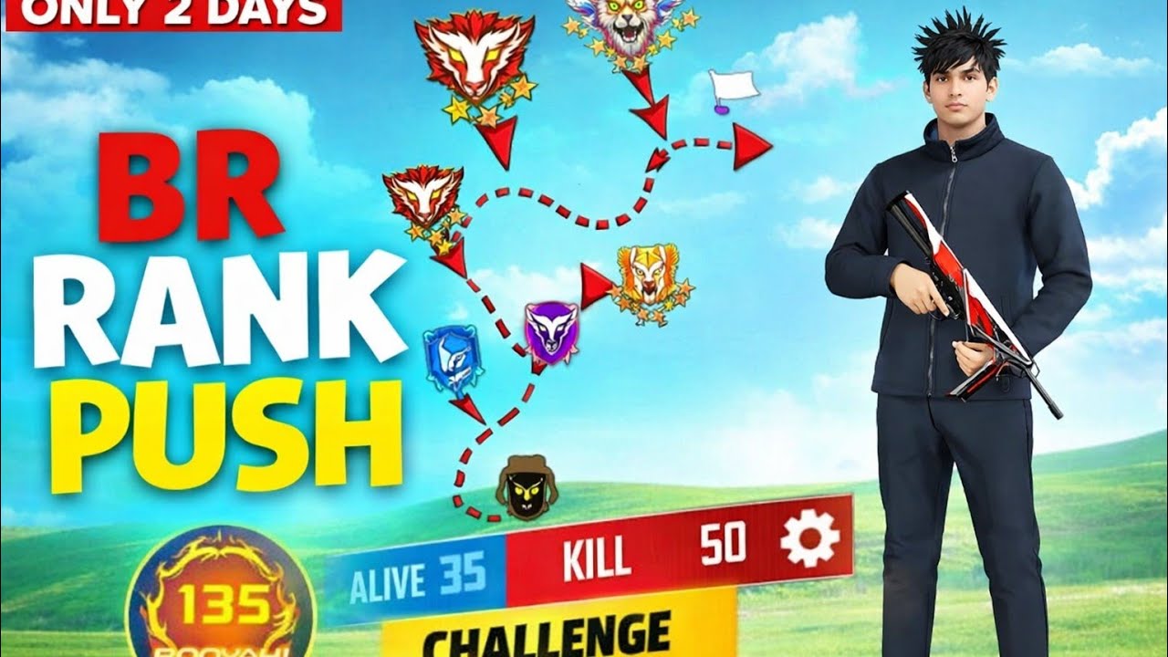ff br rank push tips and tricks in solo🔥 free fire max 💪💪best game play