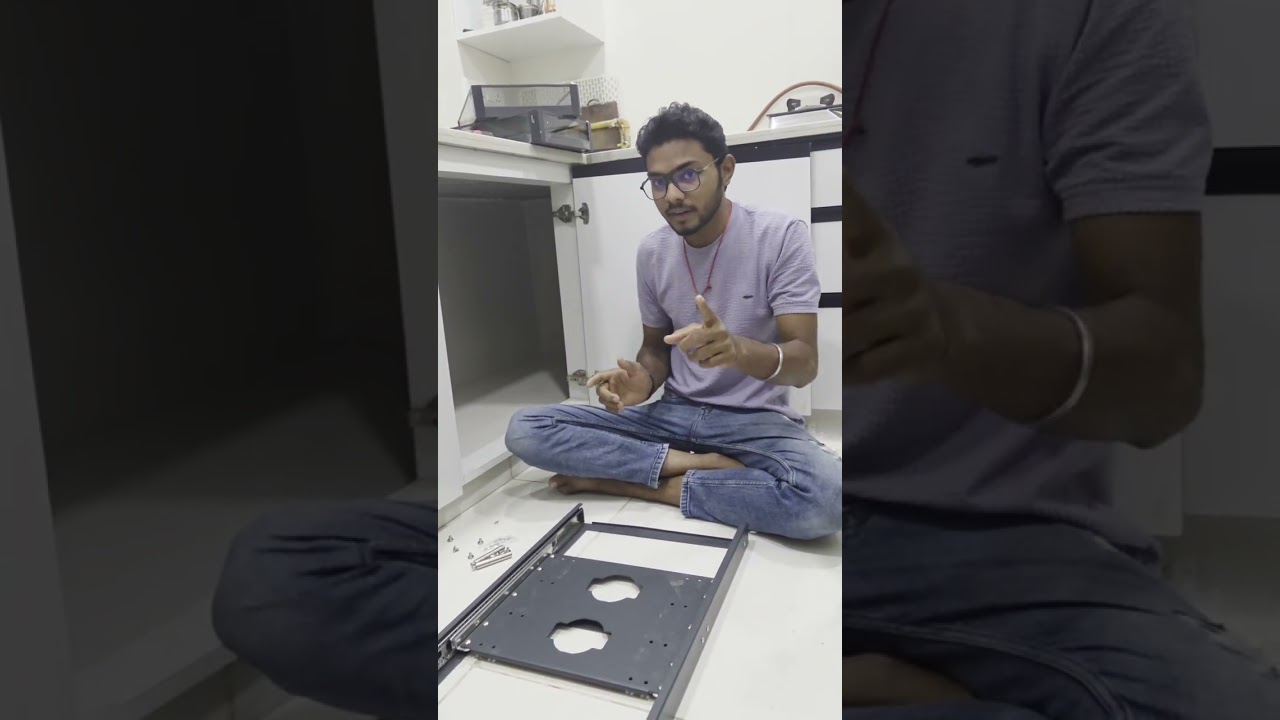 Installation Universal magic corner kitchen basket 