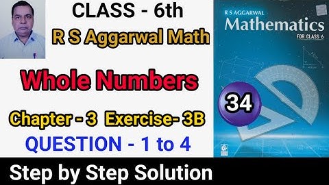 RS Aggarwal Class 6 Chapter 3 Exercise 3B | Part 2 | Whole Numbers | OP Saini Sir |
