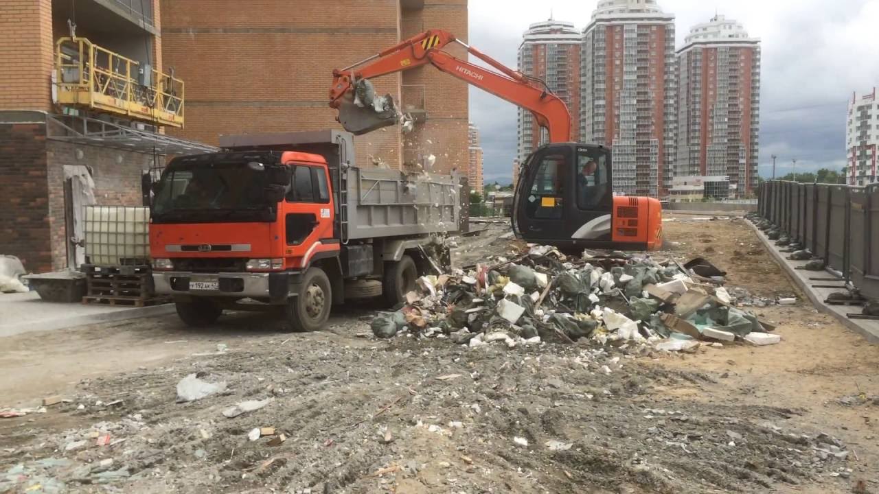 Вывоз строительного мусора - YouTube