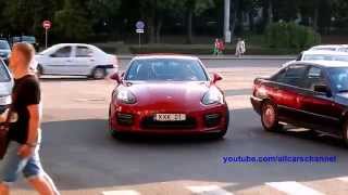Carmine Red Porsche Panamera GTS MkII. Loud acceleration sounds!!!