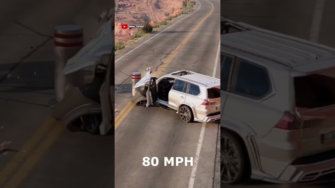 "High-Speed Showdown: Lexus vs Bollard at 80MPH - Crash Test Revealed"